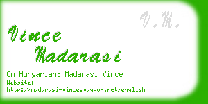 vince madarasi business card